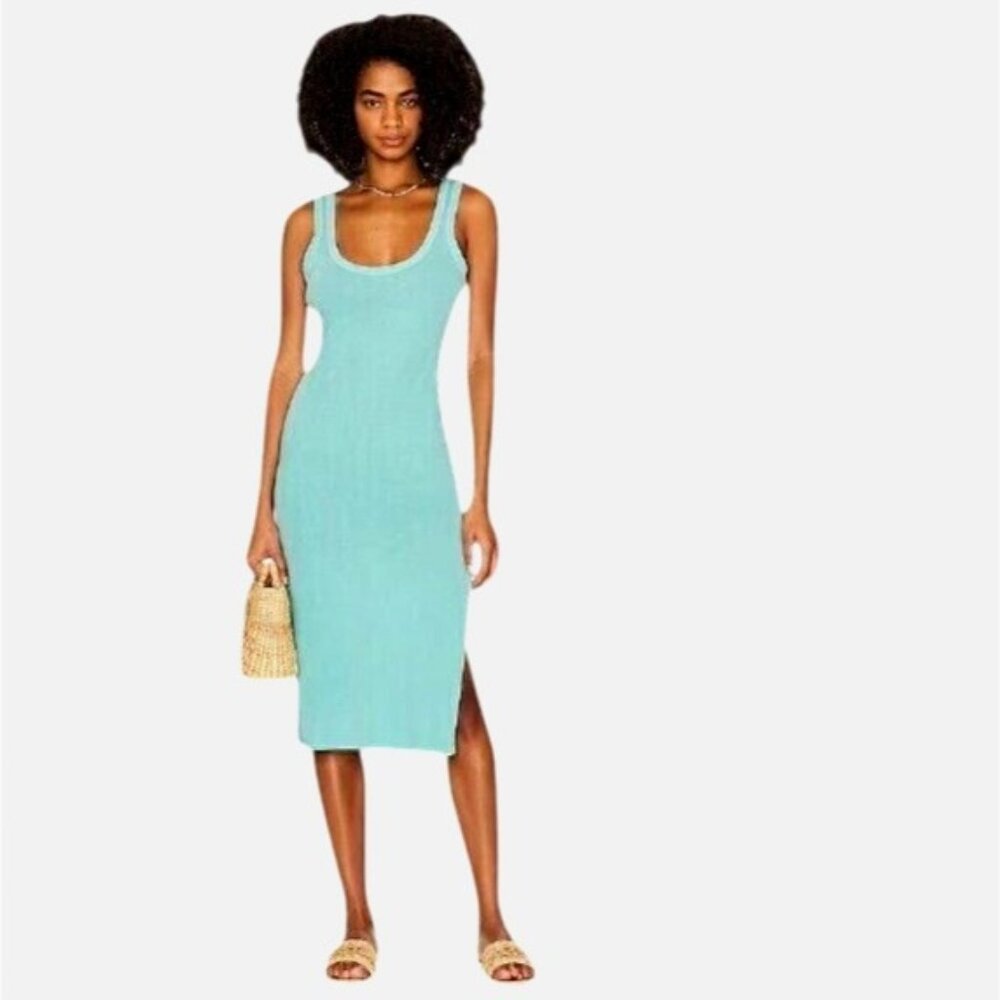 Revolve Tularosa Green the Willa Tank Dress Resort Cruise Beachy Organic XXS
